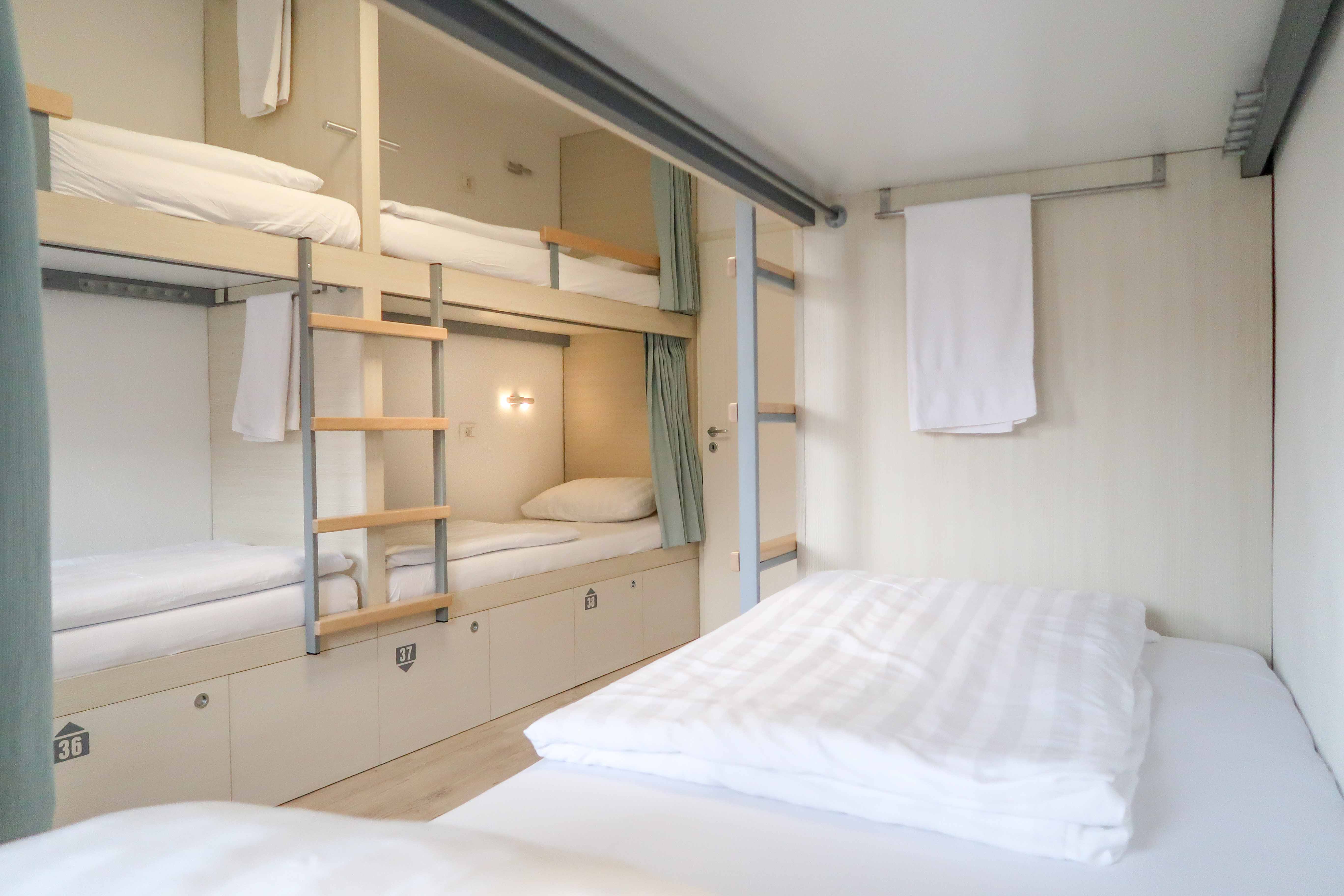 Well-designed and functional bunk beds at Premium Hostel Kobarid